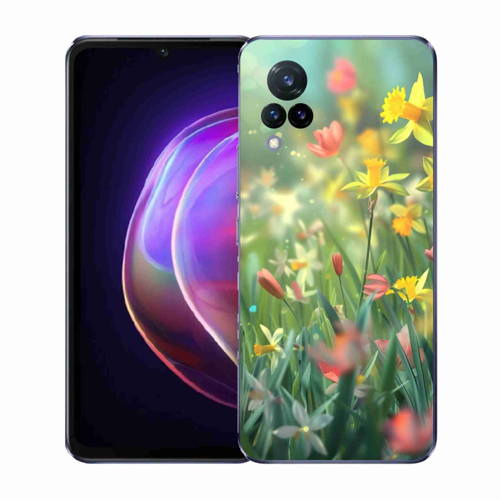 Gélový kryt mmCase na Vivo V21 4G/5G - jarné kvety