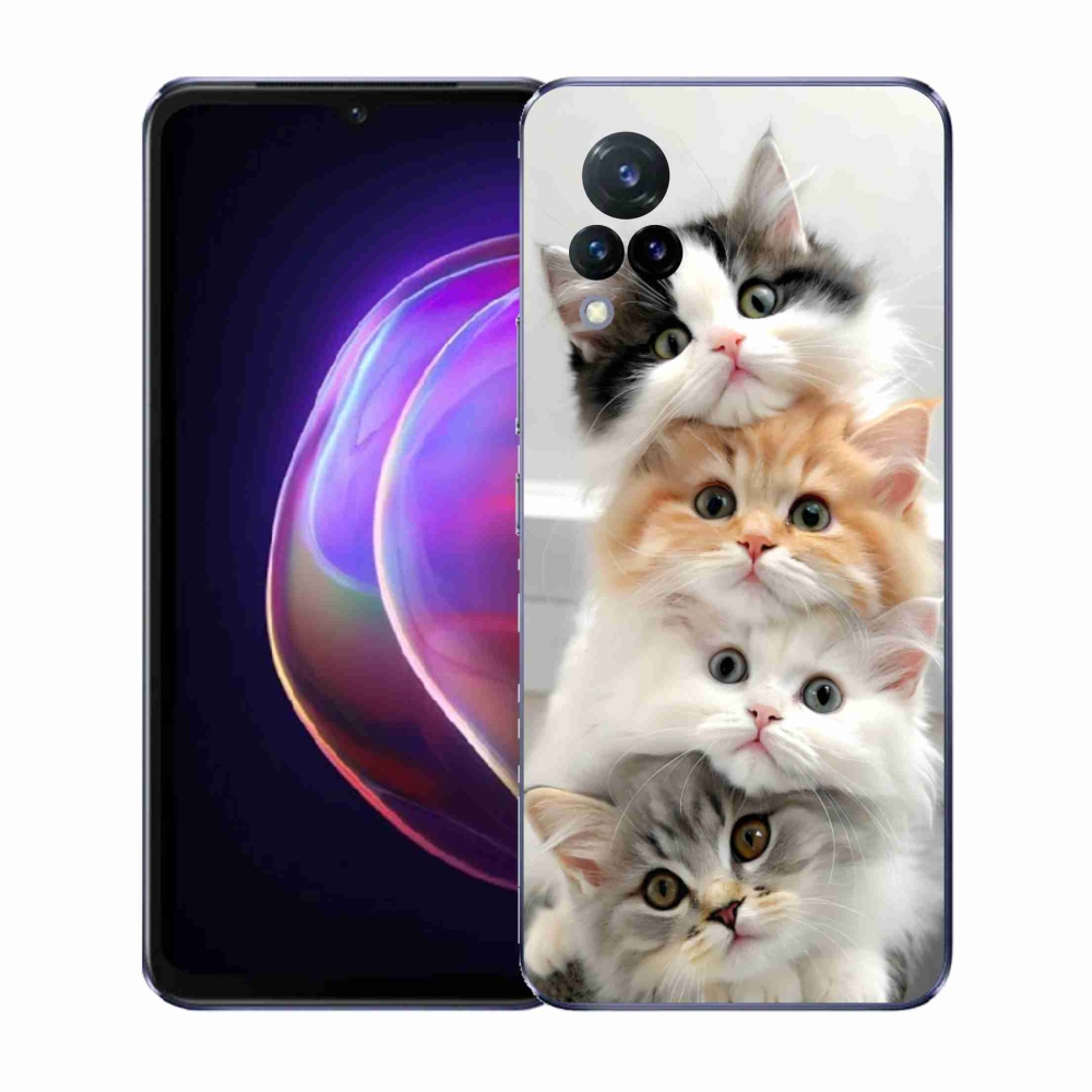 Gélový kryt mmCase na Vivo V21 4G/5G - mačacia partia