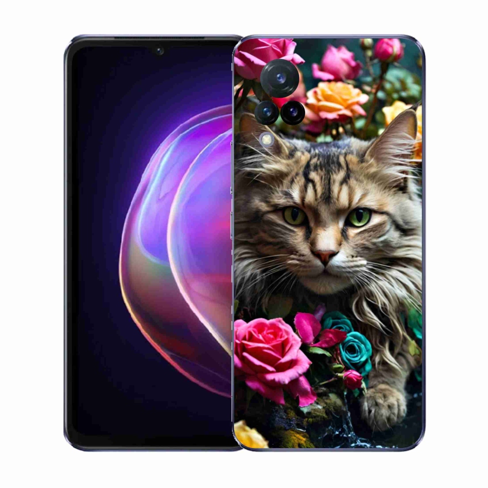 Gélový kryt mmCase na Vivo V21 4G/5G - mačacie pohľad 2