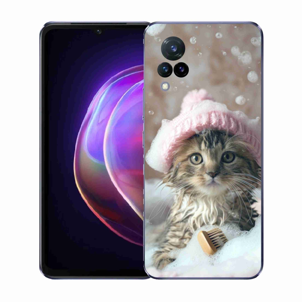 Gélový kryt mmCase na Vivo V21 4G/5G - mačiatko a kúpeľ