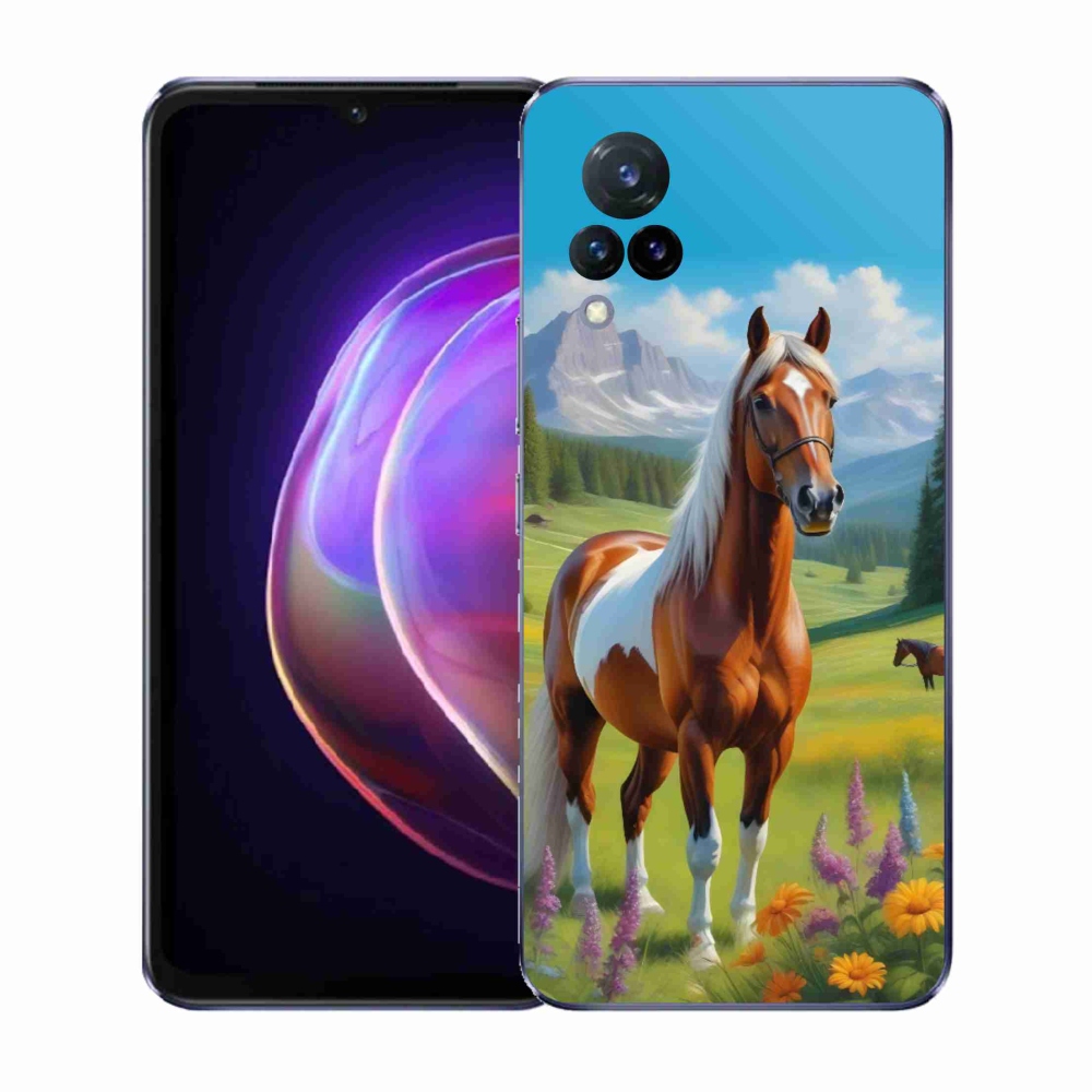 Gélový kryt mmCase na Vivo V21 4G/5G - kôň na lúke
