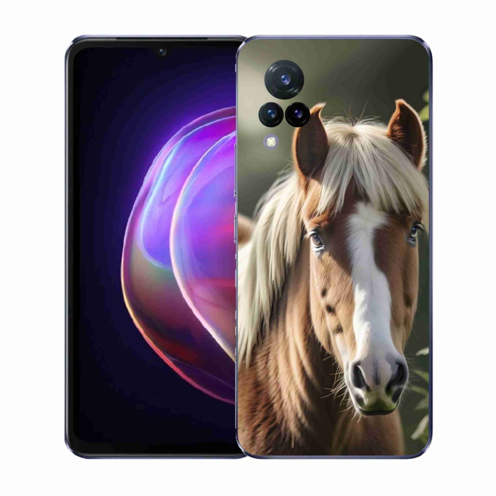 Gélový kryt mmCase na Vivo V21 4G/5G - kôň so svetlou hrivou