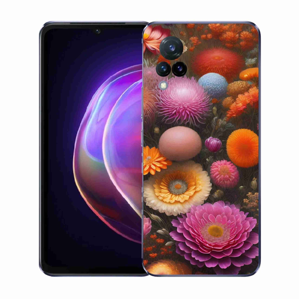 Gélový kryt mmCase na Vivo V21 4G/5G - kvetinová kompozícia