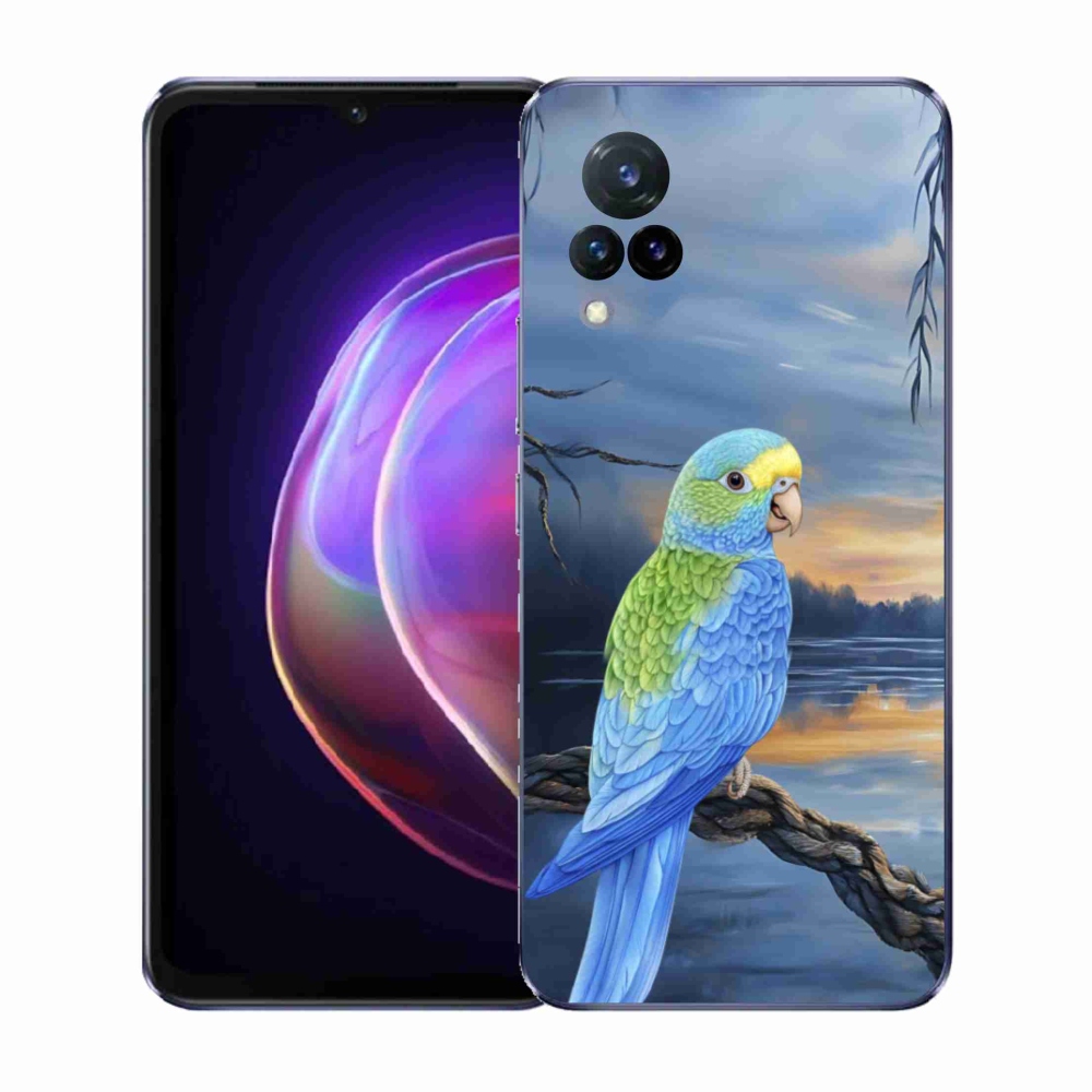 Gélový kryt mmCase na Vivo V21 4G/5G - modrý papagáj