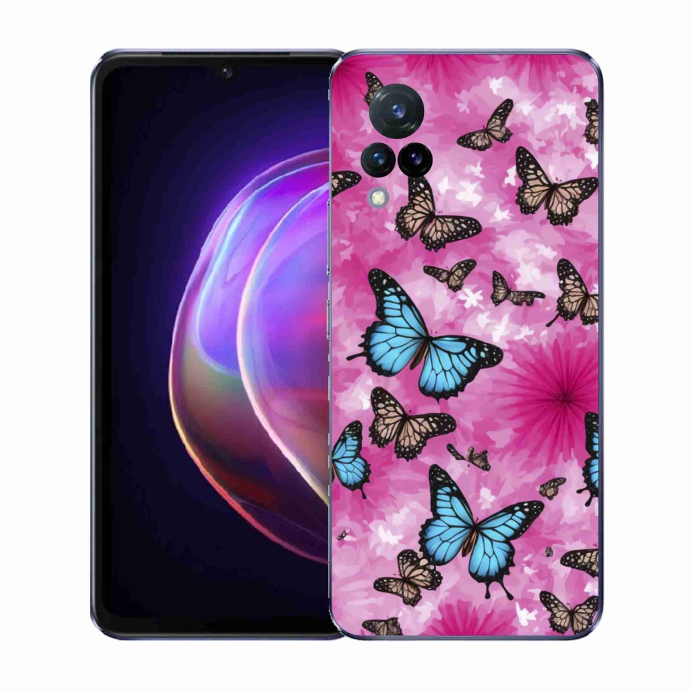 Gélový kryt mmCase na Vivo V21 4G/5G - motýlia záhrada