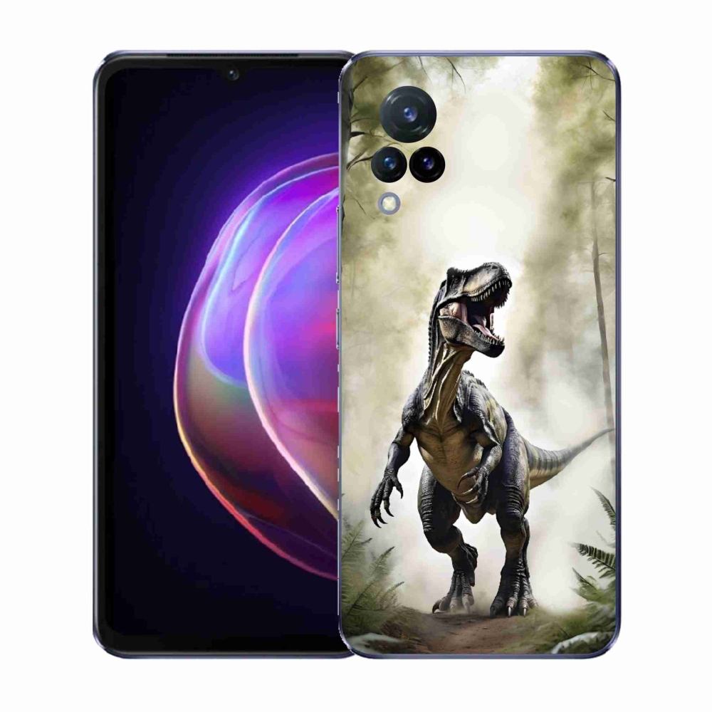 Gélový kryt mmCase na Vivo V21 4G/5G - naštvaný T-Rex
