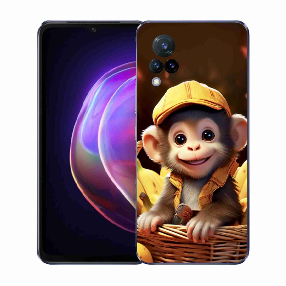 Gélový kryt mmCase na Vivo V21 4G/5G - opice v košíku
