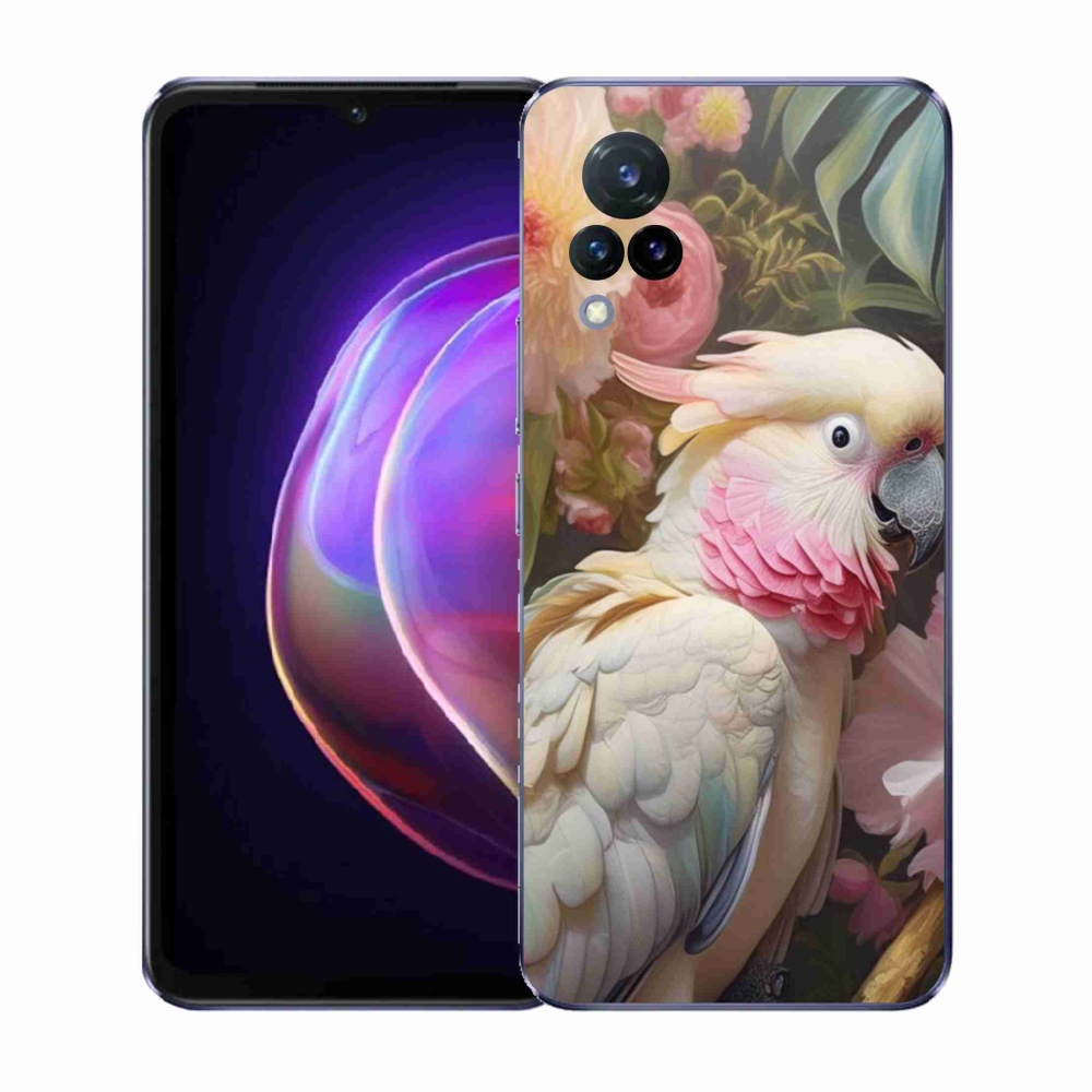 Gélový kryt mmCase na Vivo V21 4G/5G - papagáj kakadu ružový 2