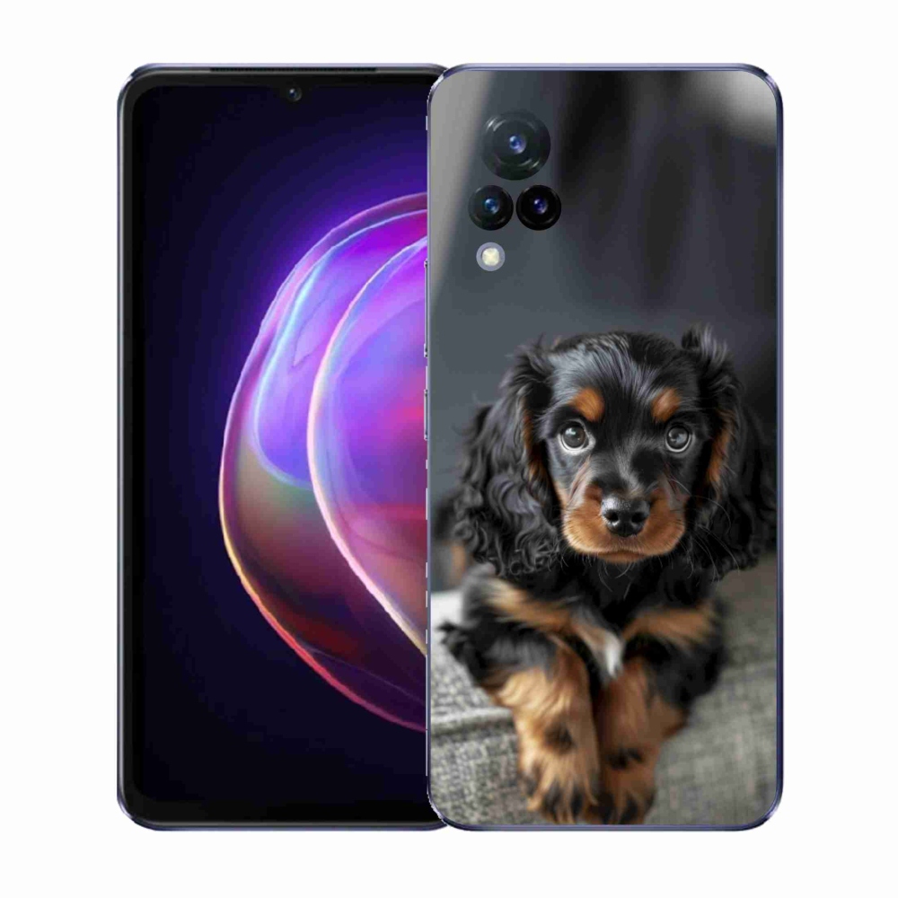 Gélový kryt mmCase na Vivo V21 4G/5G - roztomilý dlhosrstý jazvečík