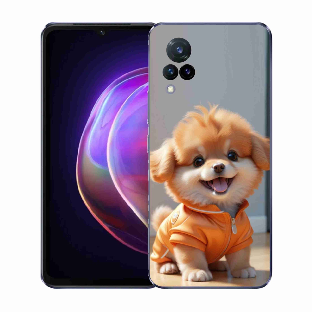 Gélový kryt mmCase na Vivo V21 4G/5G - roztomilý pomeranian v mikine
