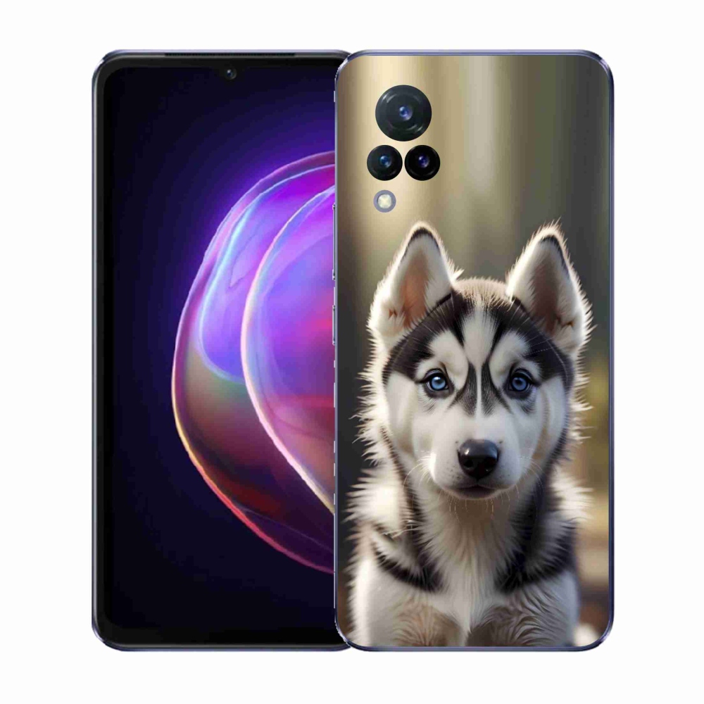 Gélový kryt mmCase na Vivo V21 4G/5G - roztomilý sibírsky husky