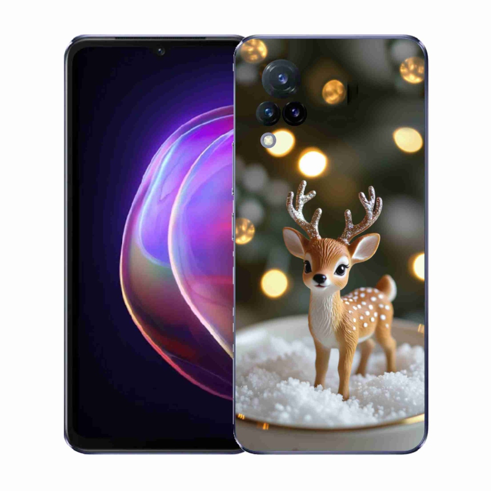 Gélový kryt mmCase na Vivo V21 4G/5G - roztomilý vianočný jeleň