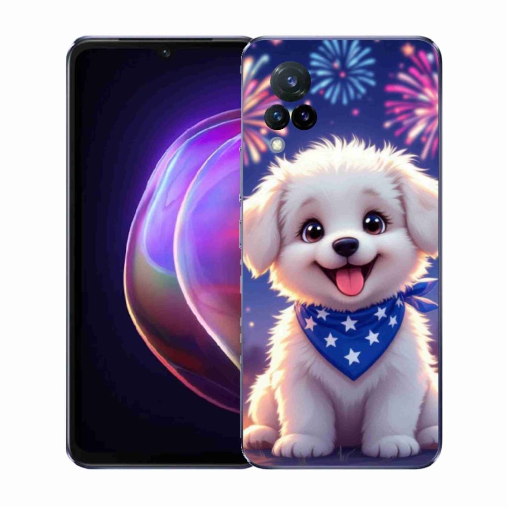 Gélový kryt mmCase na Vivo V21 4G/5G - slávnostné šteňa