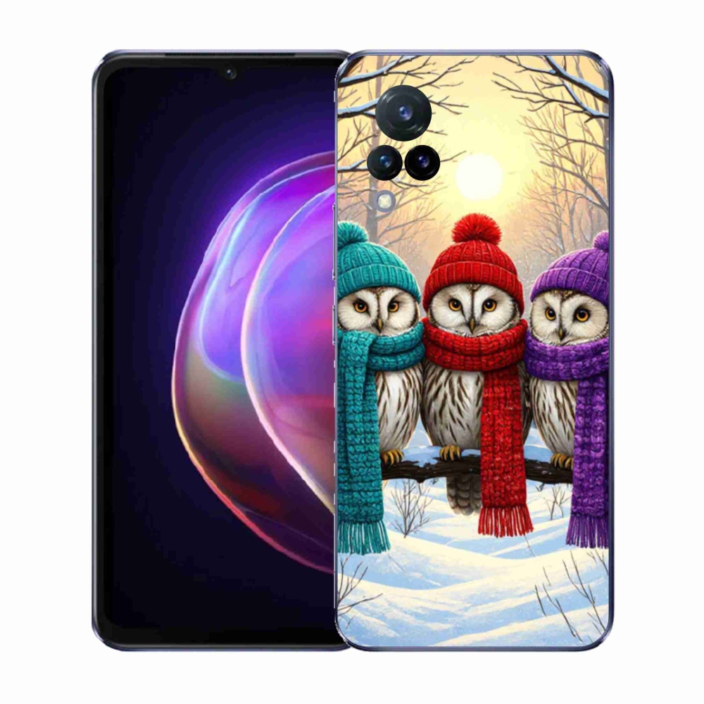 Gélový kryt mmCase na Vivo V21 4G/5G - soví priatelia