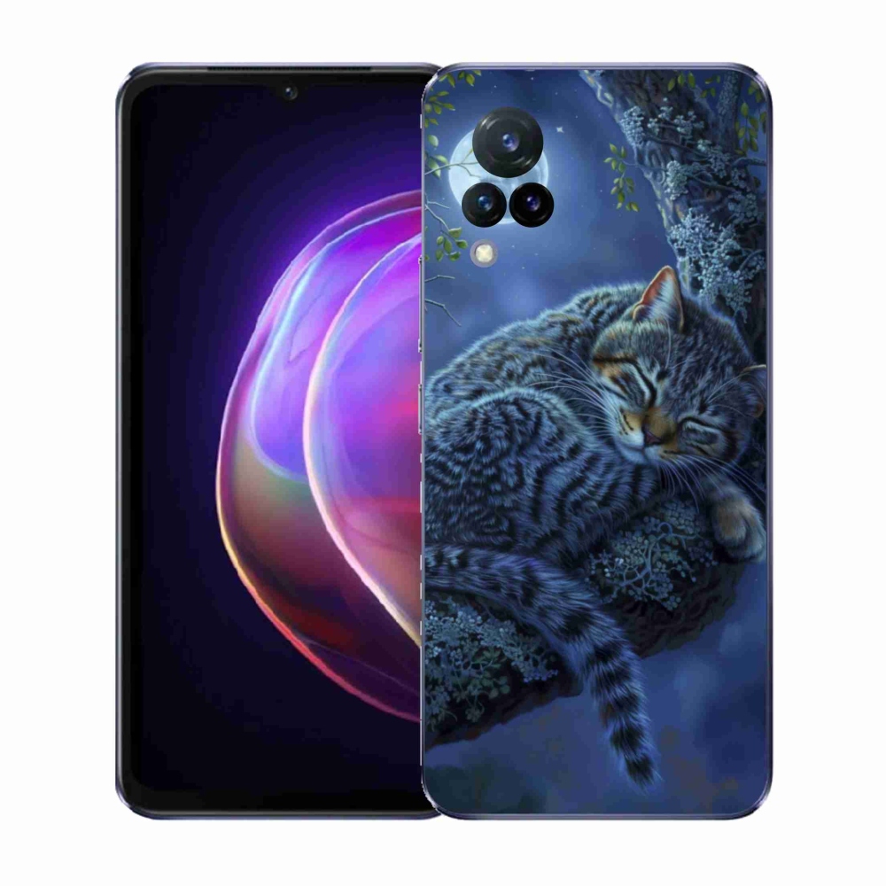 Gélový kryt mmCase na Vivo V21 4G/5G - spiaca mačka