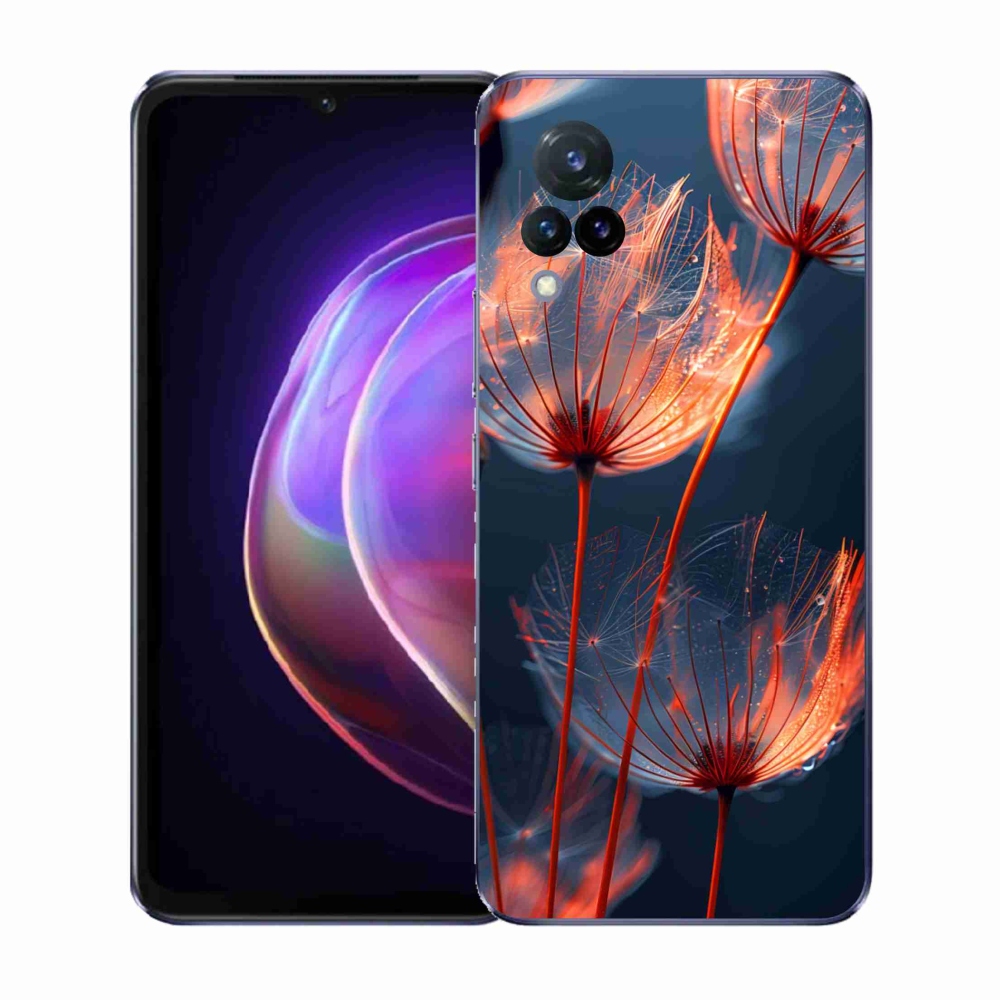 Gélový kryt mmCase na Vivo V21 4G/5G - svetielkujúce páperie