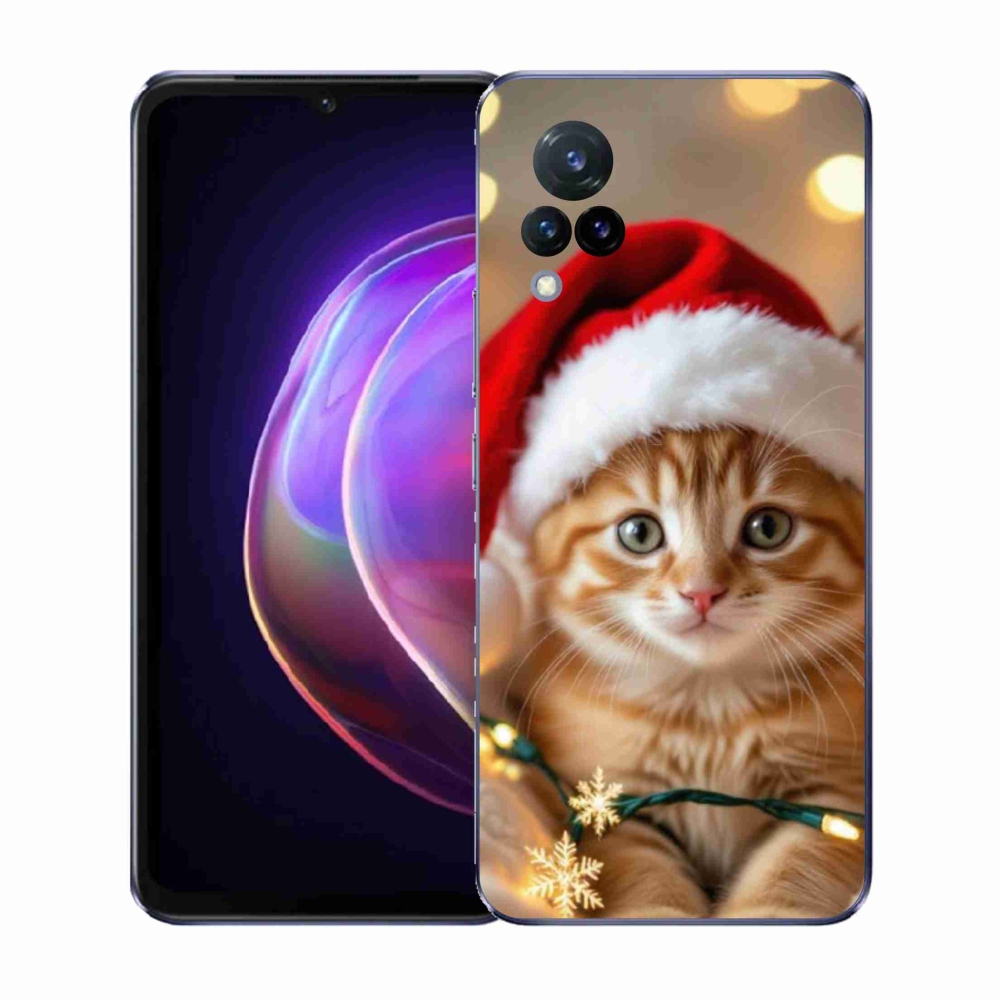 Gélový kryt mmCase na Vivo V21 4G/5G - vianočné mačiatko
