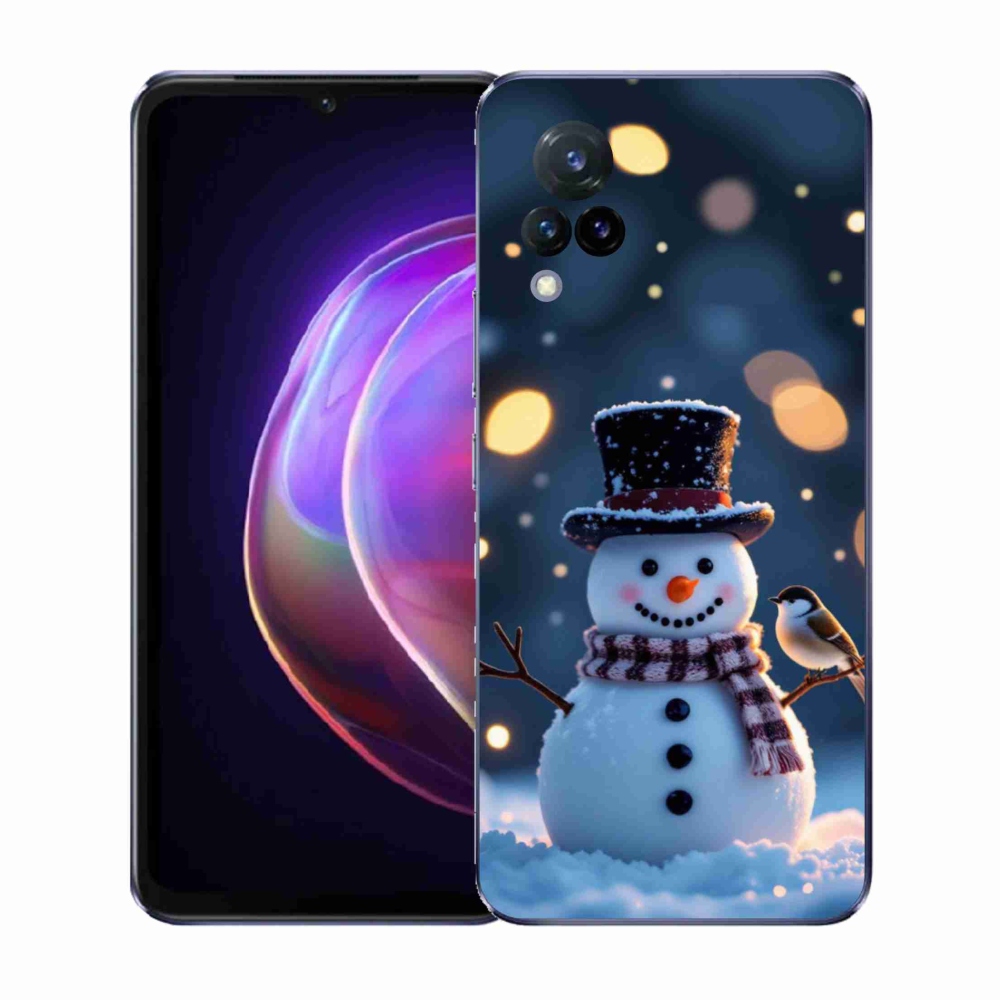Gélový kryt mmCase na Vivo V21 4G/5G - vianočný snehuliak