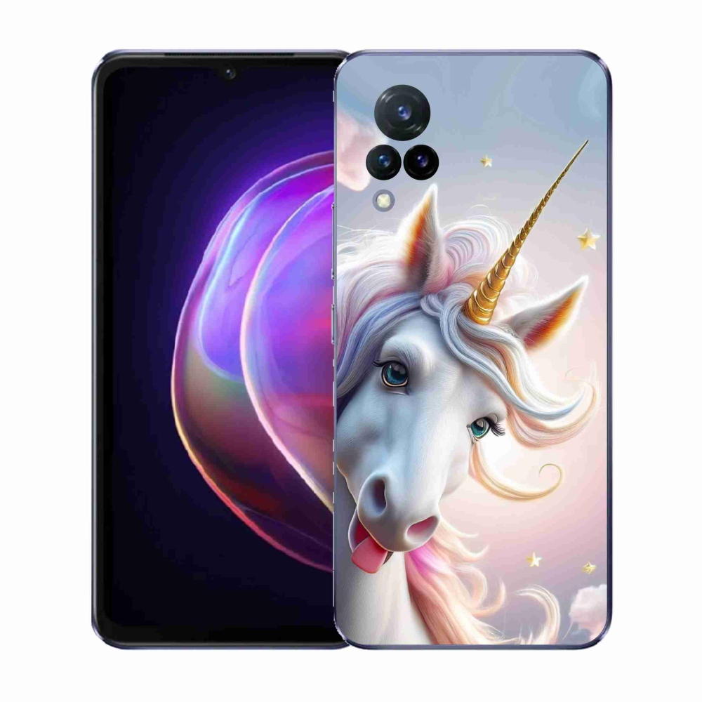 Gélový kryt mmCase na Vivo V21 4G/5G - veselý jednorožec