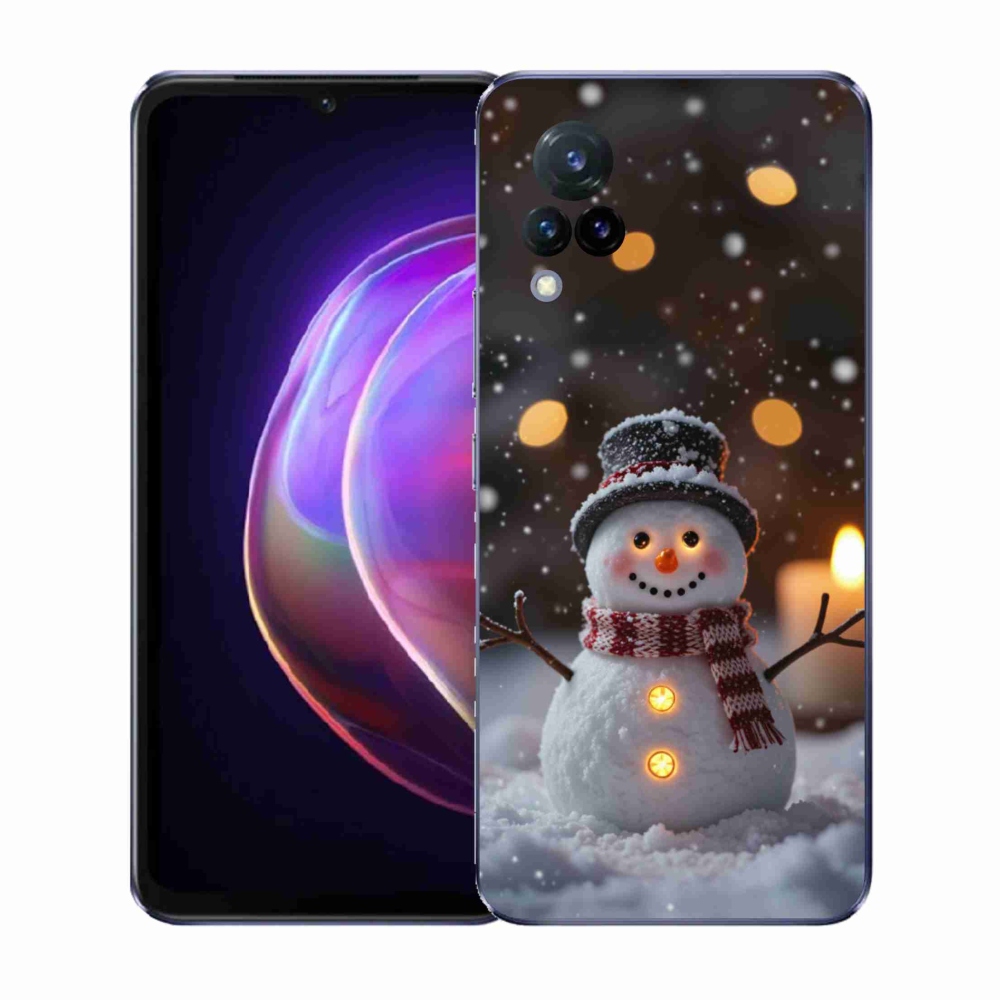 Gélový kryt mmCase na Vivo V21 4G/5G - veselý snehuliak