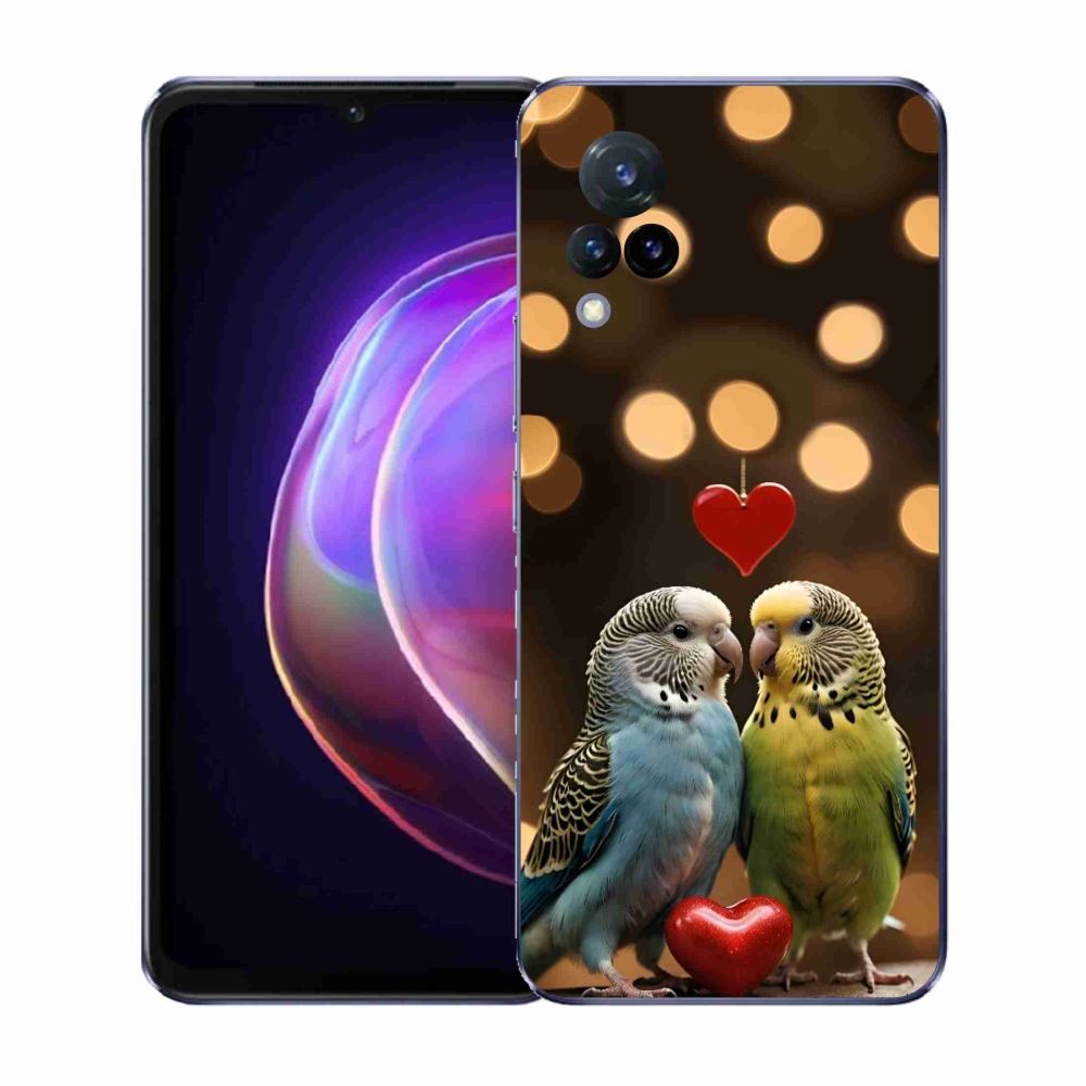 Gélový kryt mmCase na Vivo V21 4G/5G - zamilovaní papagáje