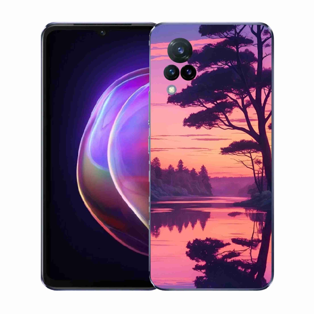 Gélový kryt mmCase na Vivo V21 4G/5G - západ slnka nad jazerom