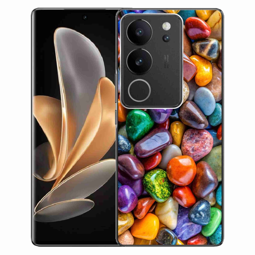 Gélový kryt mmCase na Vivo V29 5G - farebné kamienky