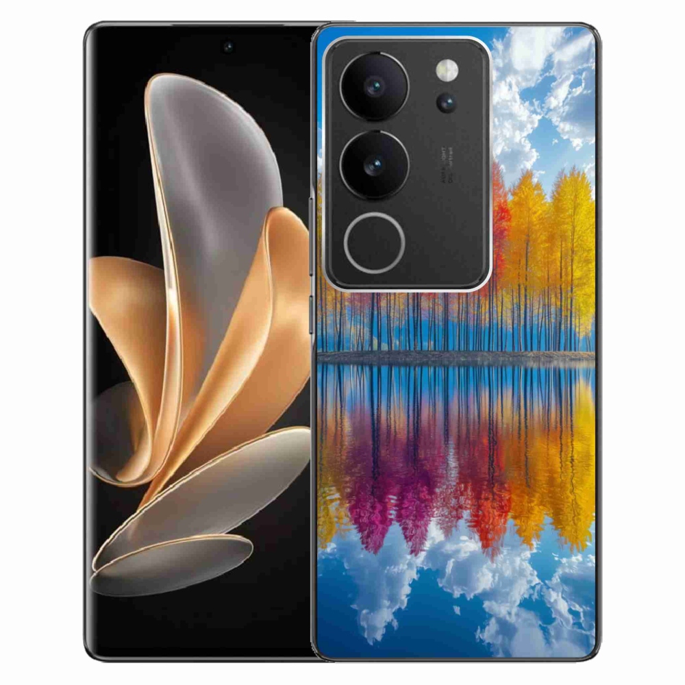 Gélový kryt mmCase na Vivo V29 5G - farebné stromy