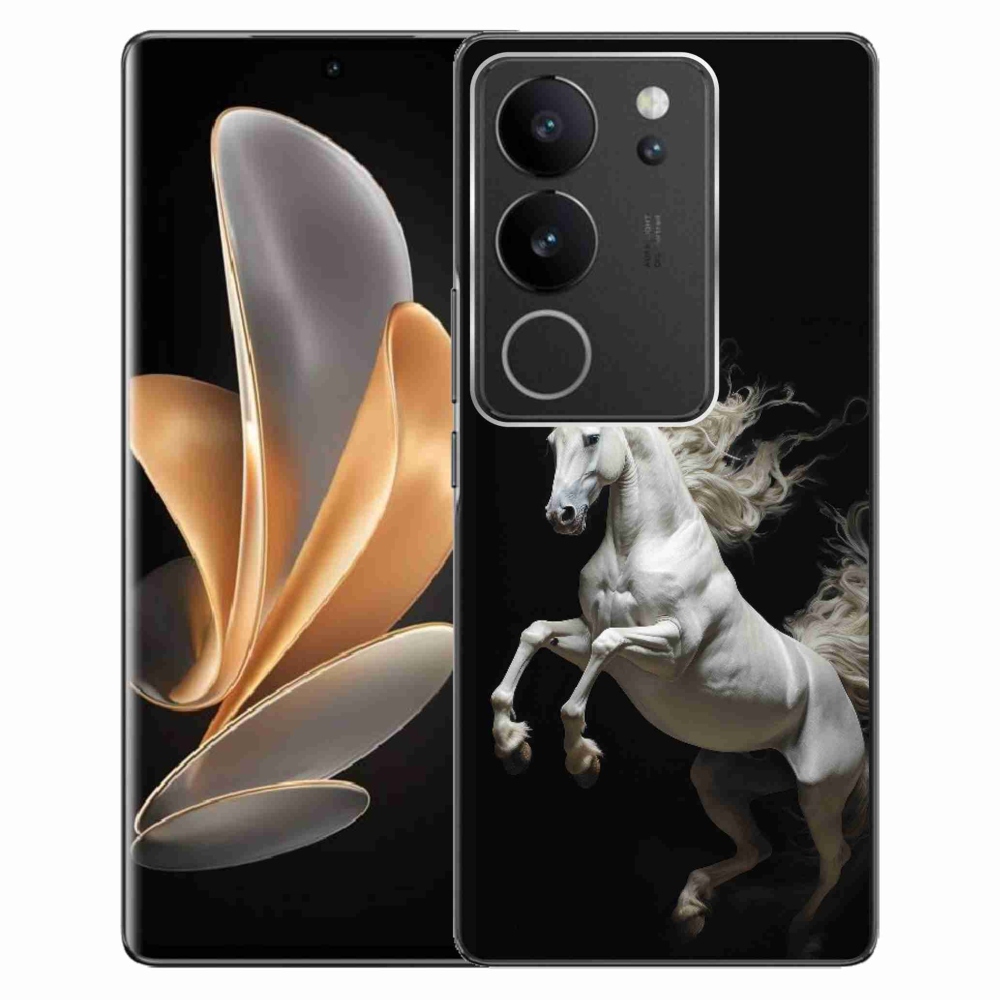 Gélový kryt mmCase na Vivo V29 5G - biely kôň 4