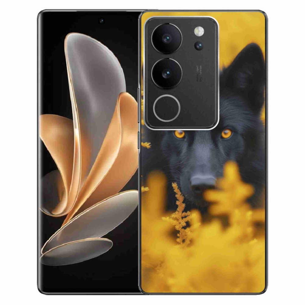 Gélový kryt mmCase na Vivo V29 5G - čierny vlk 2