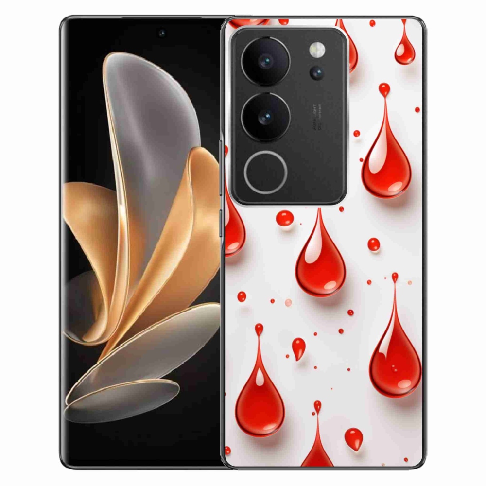 Gélový kryt mmCase na Vivo V29 5G - červené kvapky