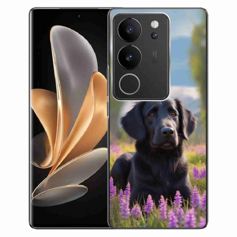 Gélový kryt mmCase na Vivo V29 5G - elegantný čierny retriever