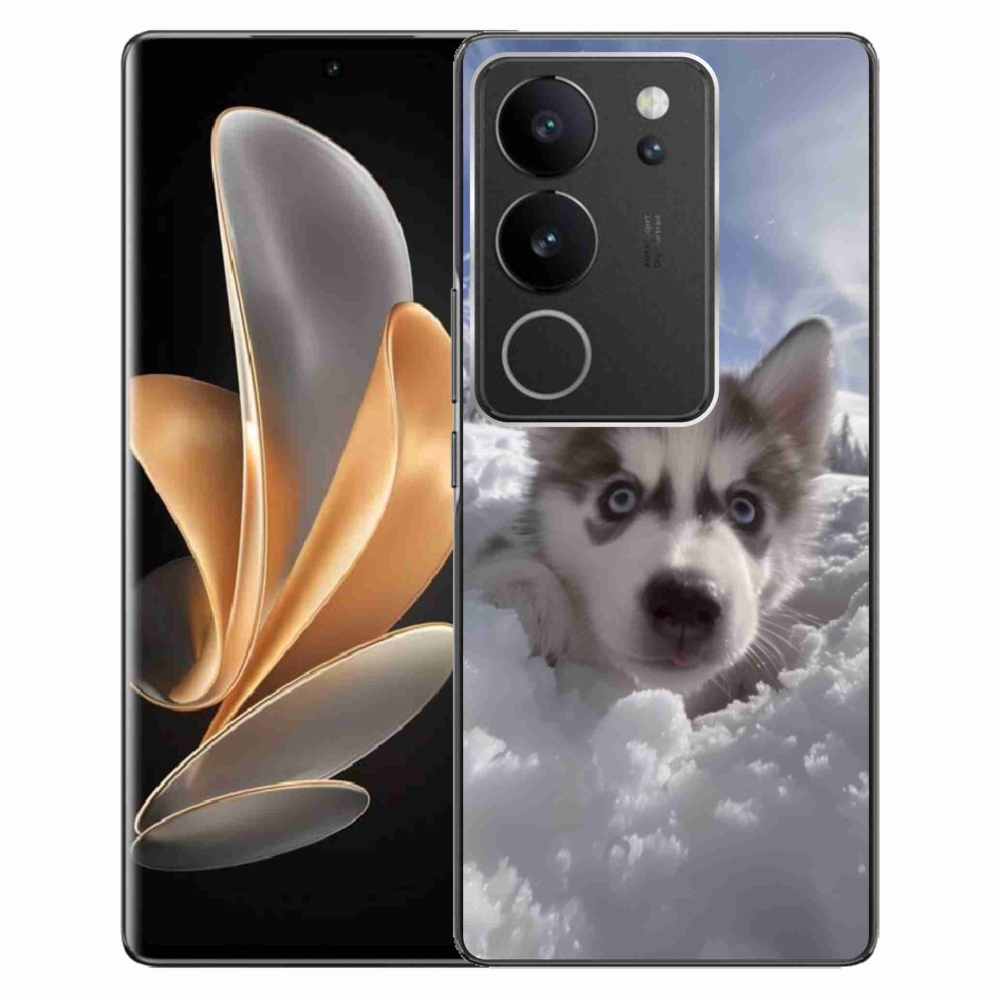 Gélový kryt mmCase na Vivo V29 5G - husky v snehu