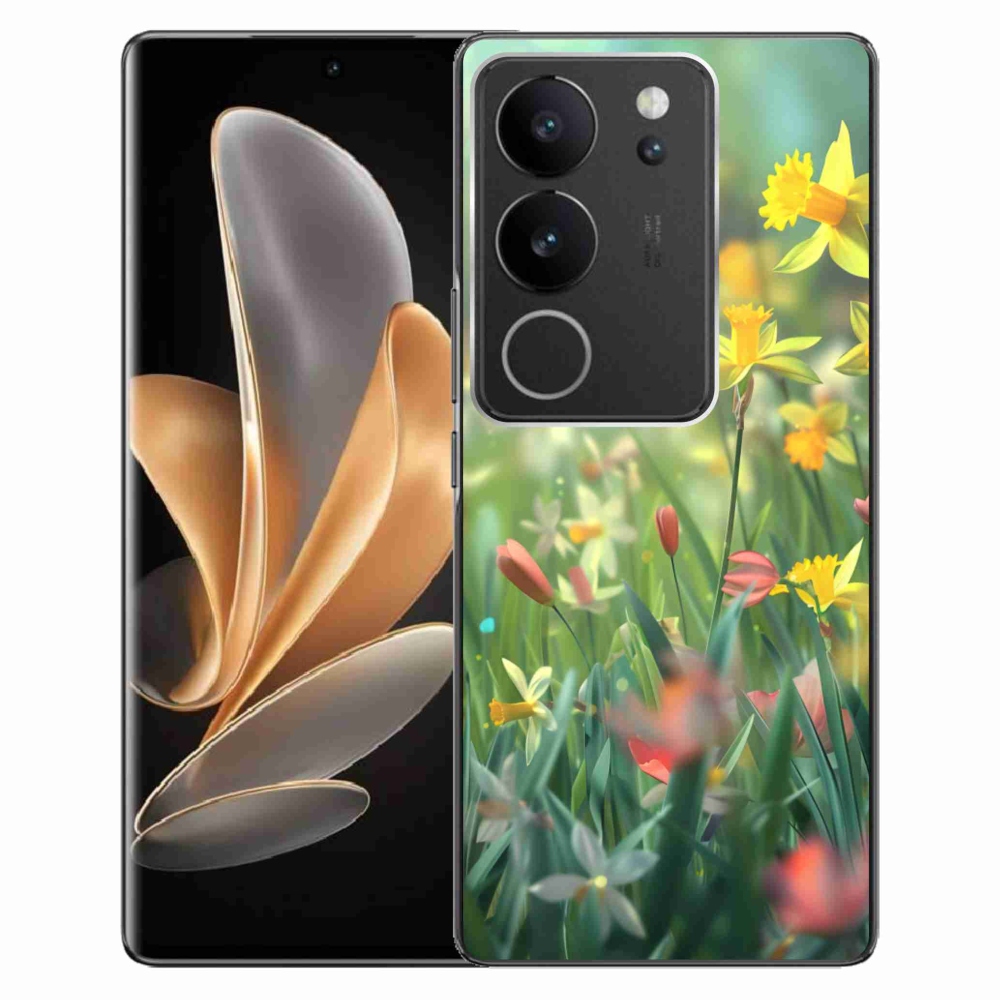 Gélový kryt mmCase na Vivo V29 5G - jarné kvety