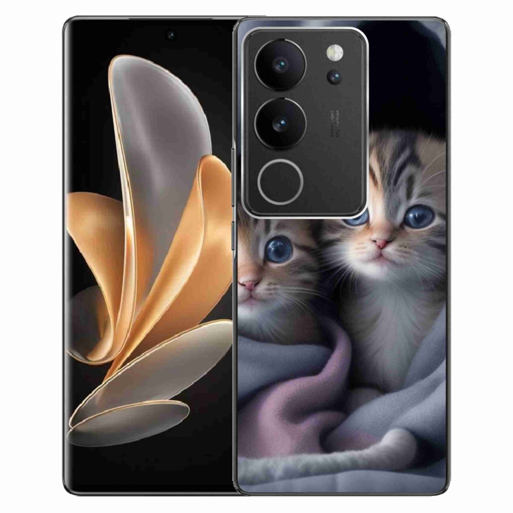 Gélový kryt mmCase na Vivo V29 5G - mačacie duo 2