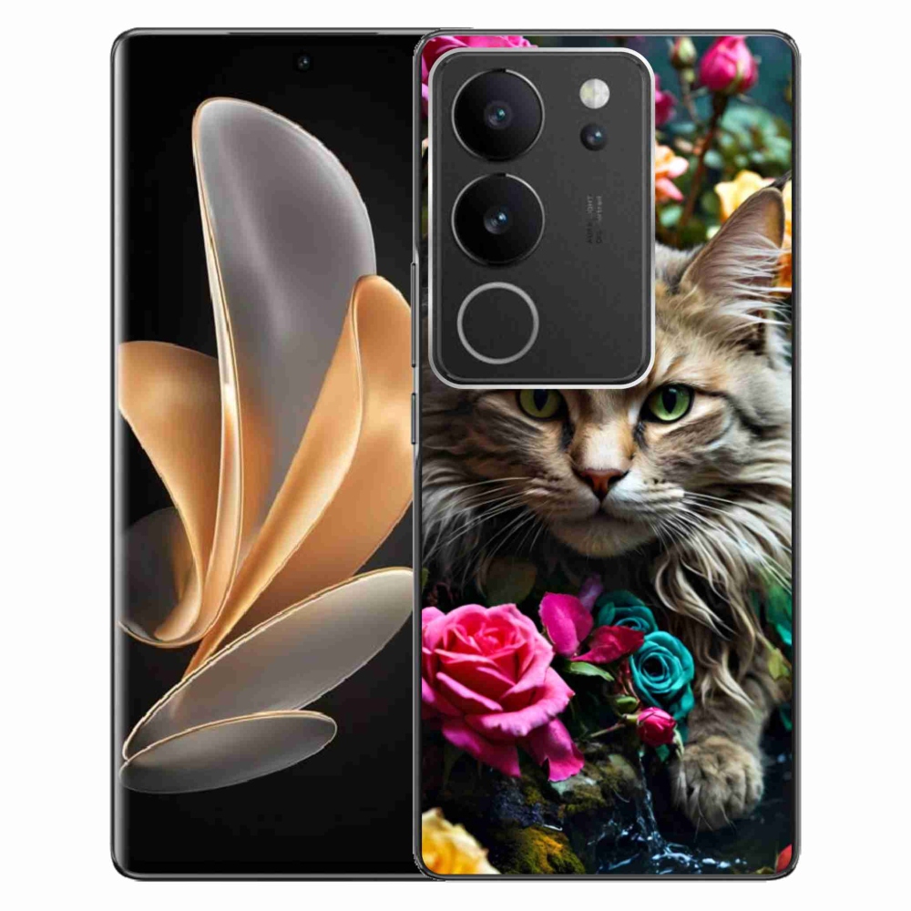 Gélový kryt mmCase na Vivo V29 5G - mačacie pohľad 2