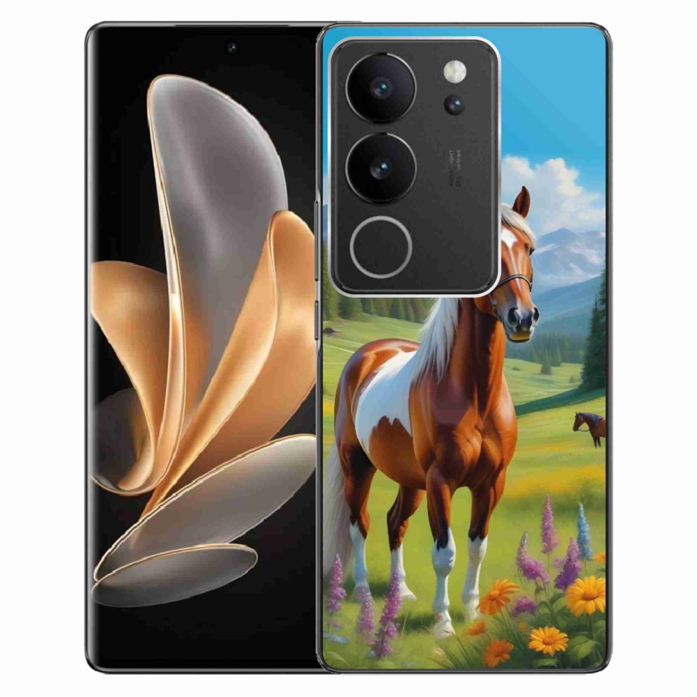 Gélový kryt mmCase na Vivo V29 5G - kôň na lúke
