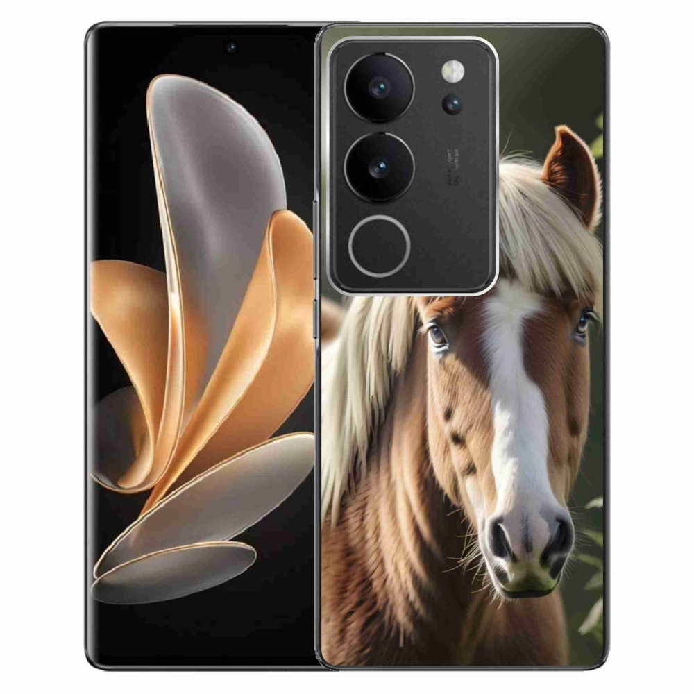 Gélový kryt mmCase na Vivo V29 5G - kôň so svetlou hrivou