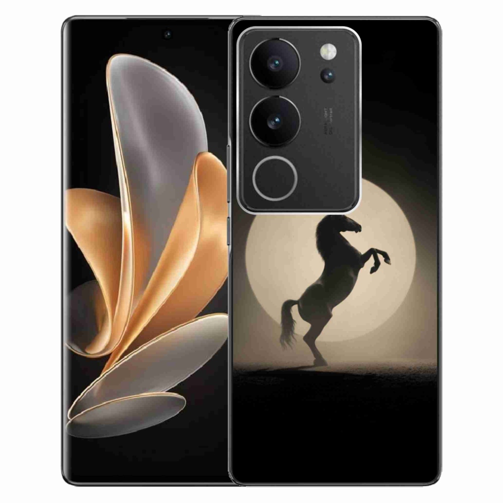 Gélový kryt mmCase na Vivo V29 5G - kôň v siluete