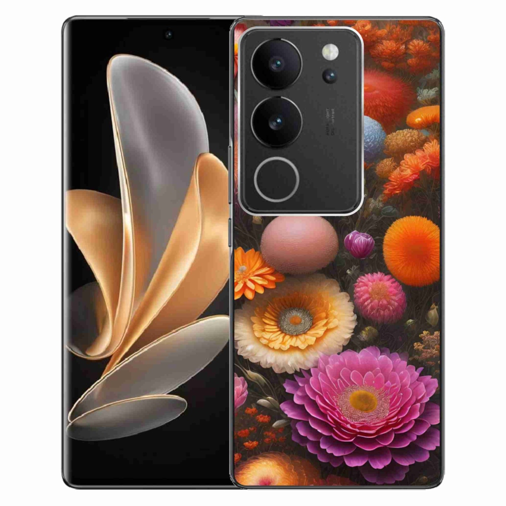 Gélový kryt mmCase na Vivo V29 5G - kvetinová kompozícia