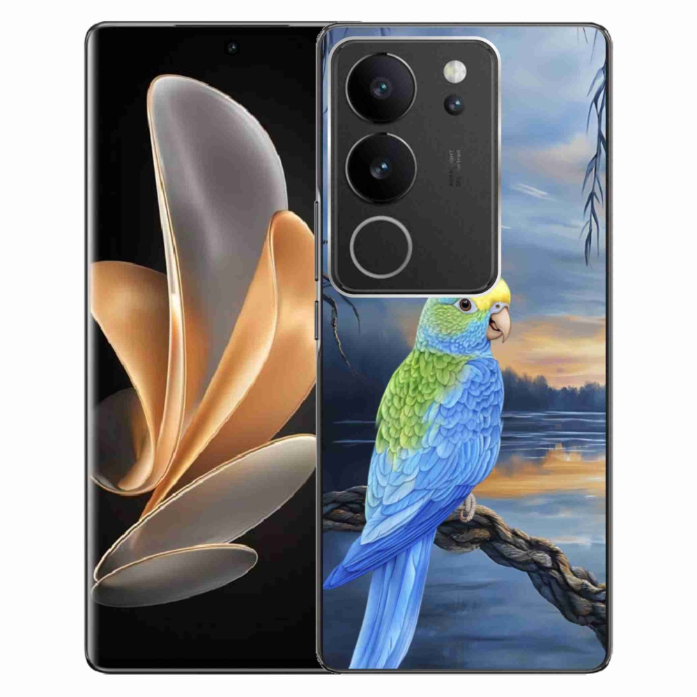 Gélový kryt mmCase na Vivo V29 5G - modrý papagáj