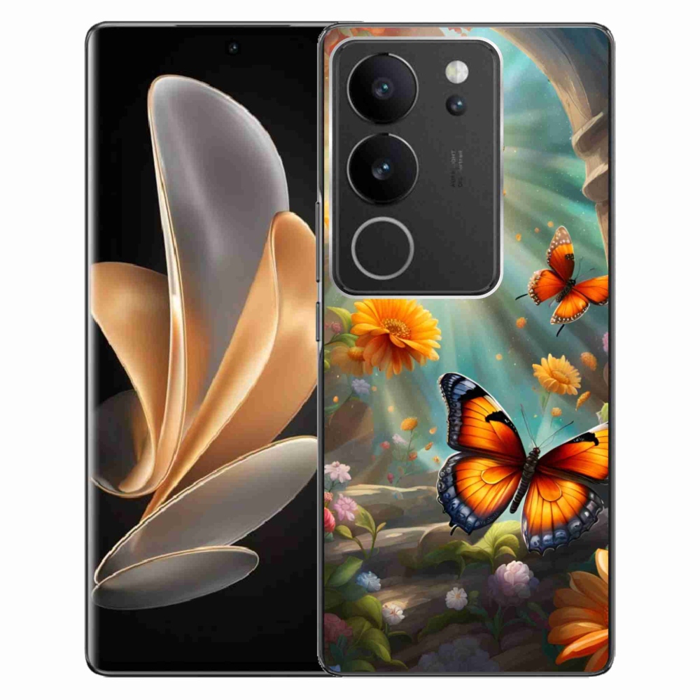 Gélový kryt mmCase na Vivo V29 5G - motýlia záhrada 2