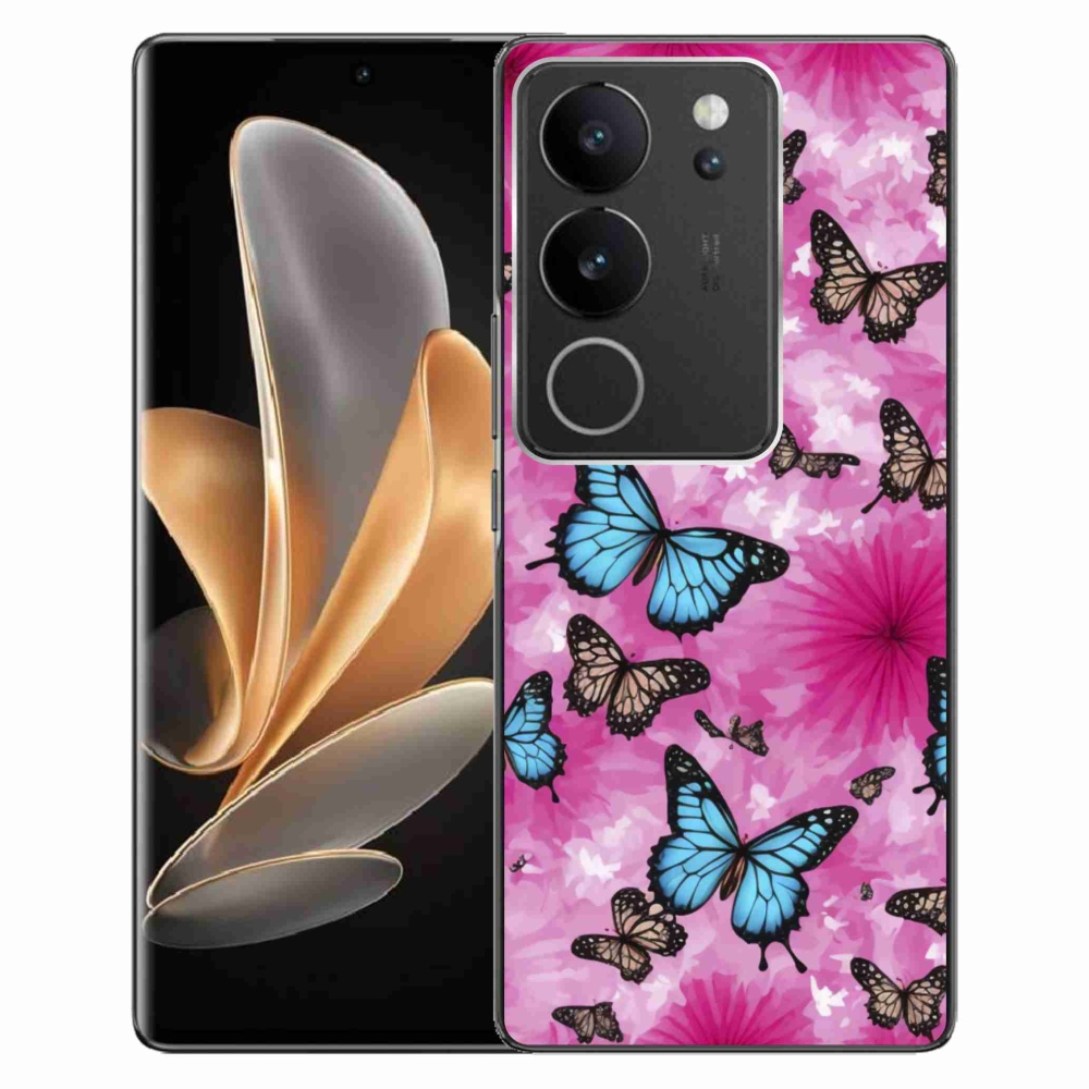 Gélový kryt mmCase na Vivo V29 5G - motýlia záhrada