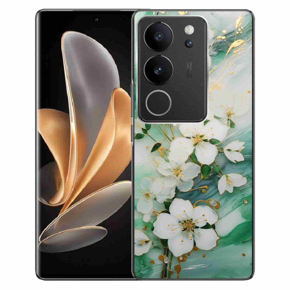 Gélový kryt mmCase na Vivo V29 5G - nežné kvety