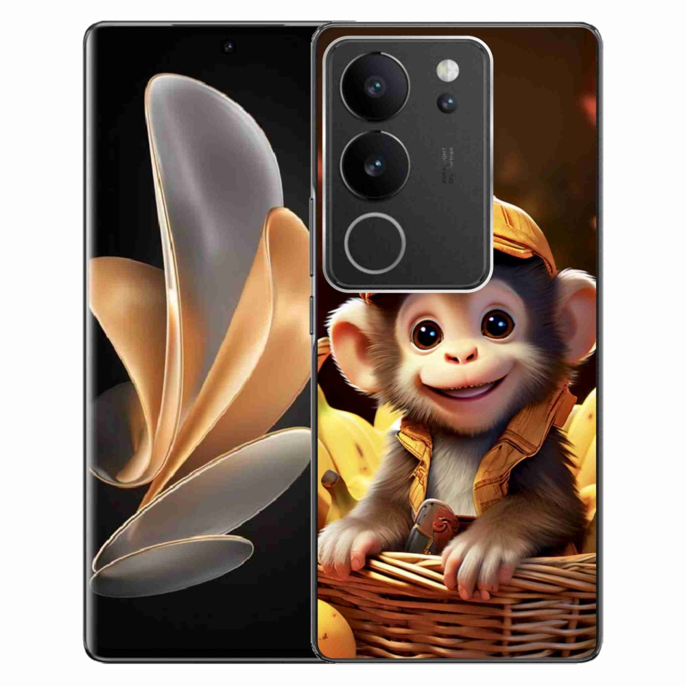 Gélový kryt mmCase na Vivo V29 5G - opice v košíku