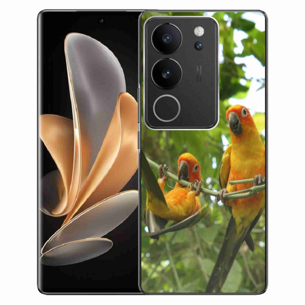 Gélový kryt mmCase na Vivo V29 5G - papagáje aratingy