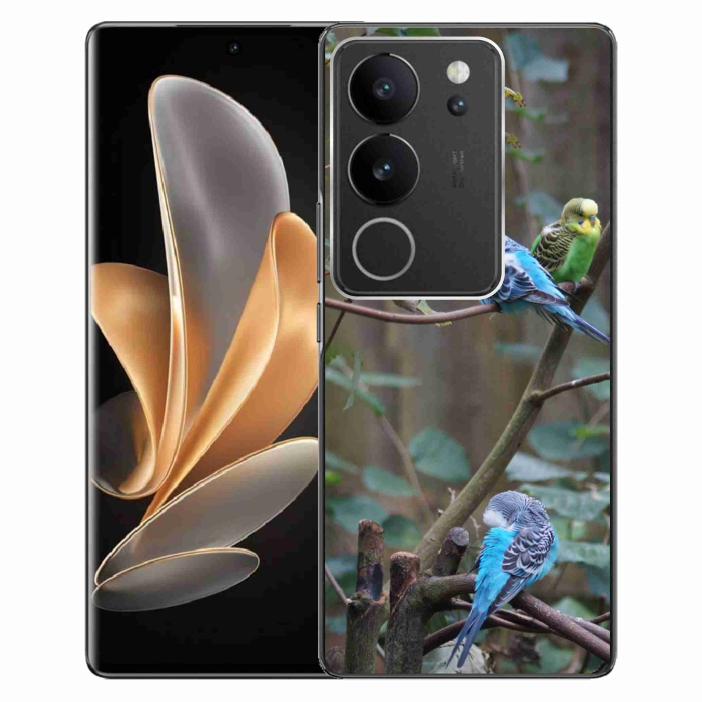 Gélový kryt mmCase na Vivo V29 5G - papagáje na vetve