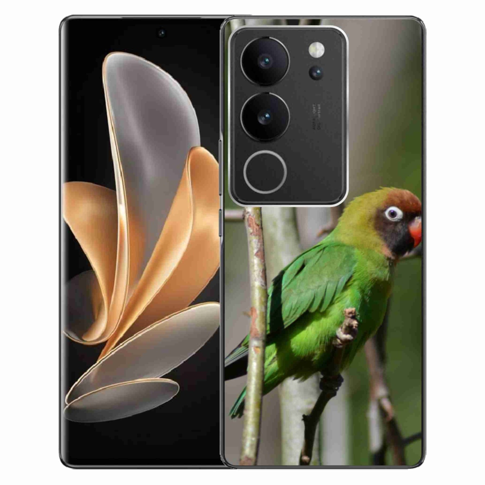 Gélový kryt mmCase na Vivo V29 5G - papagáj agapornis