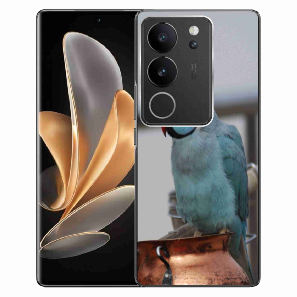 Gélový kryt mmCase na Vivo V29 5G - papagáj Alexandr modrý