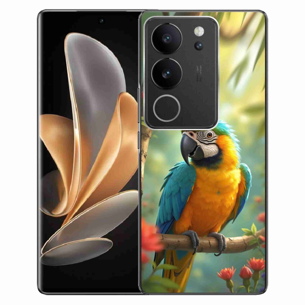 Gélový kryt mmCase na Vivo V29 5G - papagáj ara modrožltá